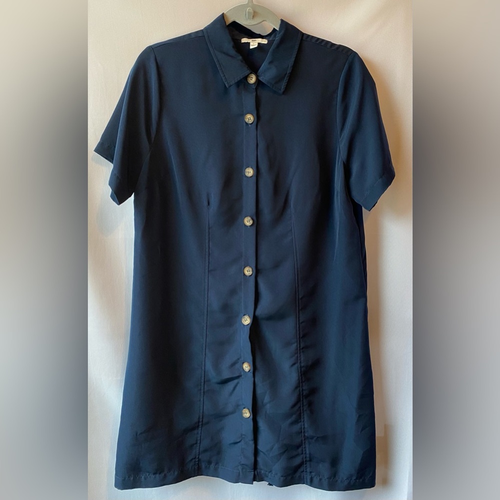 BP Navy Button Up Shirtdress